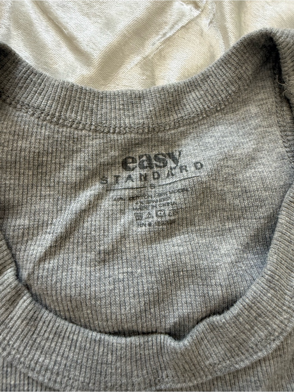 Easy Standard Women's Gray Ribbed Tank Top